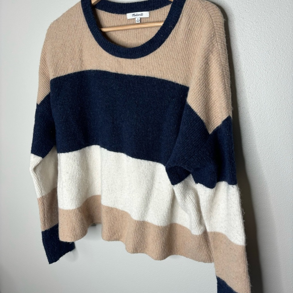 Madewell Sycamore Stripe Pullover Sweater medium - Picture 3 of 6